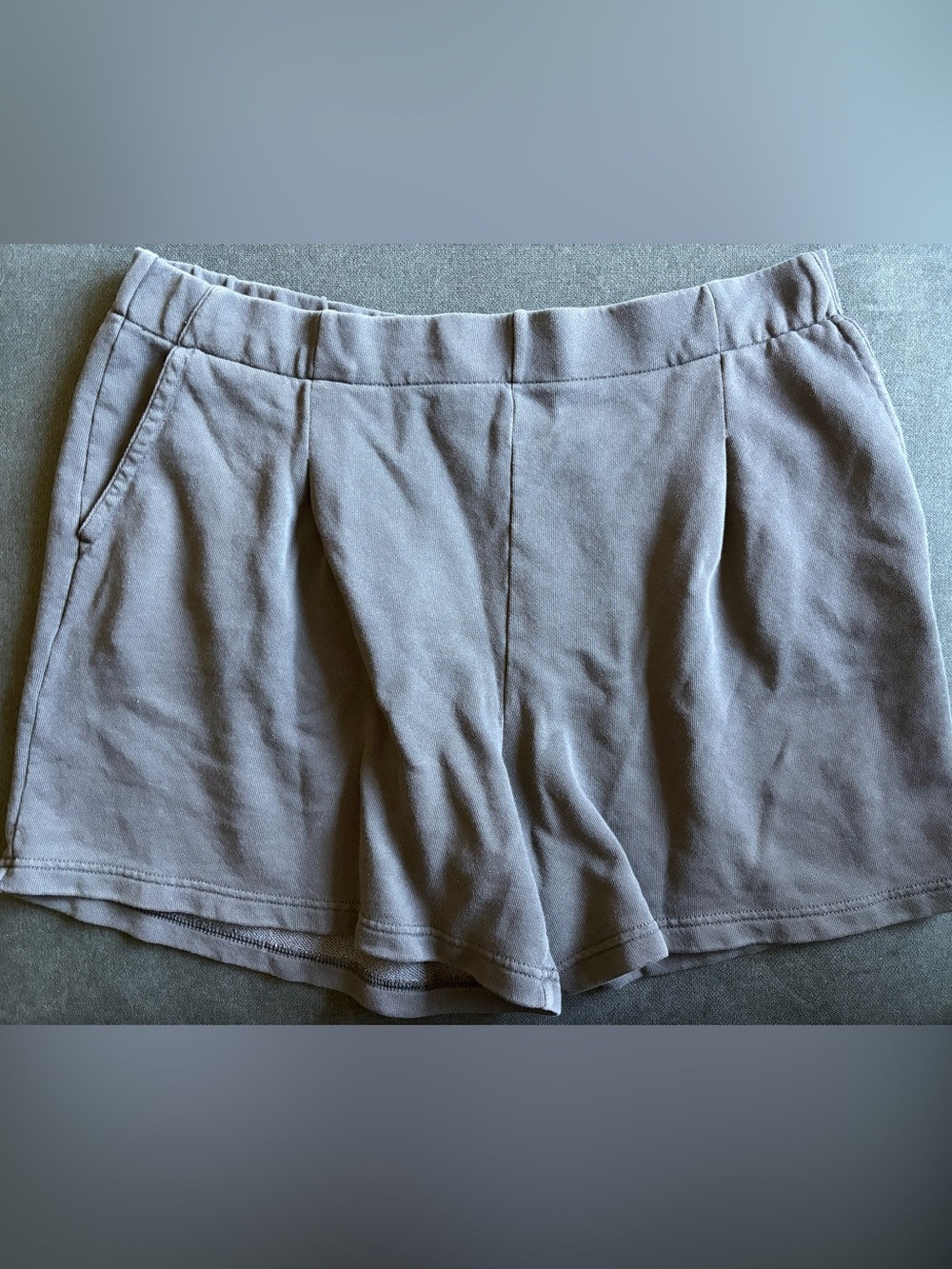 aerie washed black fabric shorts